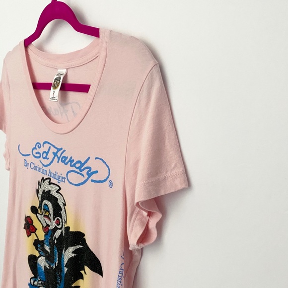 Ed Hardy โป Pepe Le Pew Tattoo โป Crystal Tee โป - Picture 10 of 15